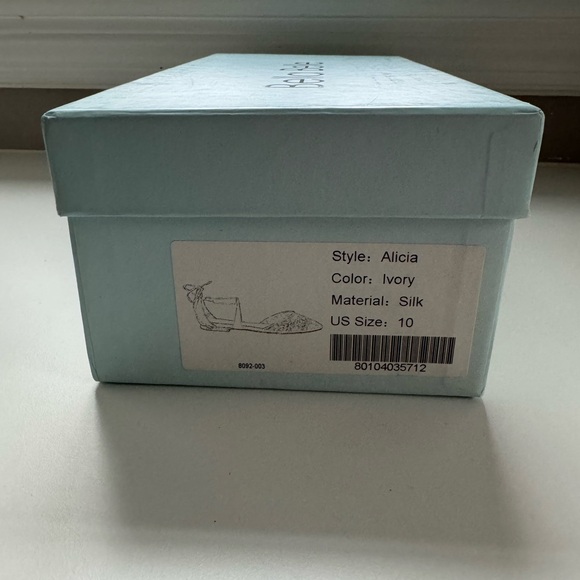 Bella Belle Alicia Ivory Lace Wedding Ballet Flats – Size 10 - Picture 9 of 9